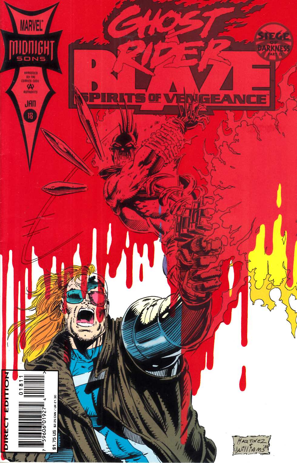 Ghost Rider & Blaze Spirits of Vengeance #18 Near Mint Minus (9.2) [Marvel Comic] THUMBNAIL