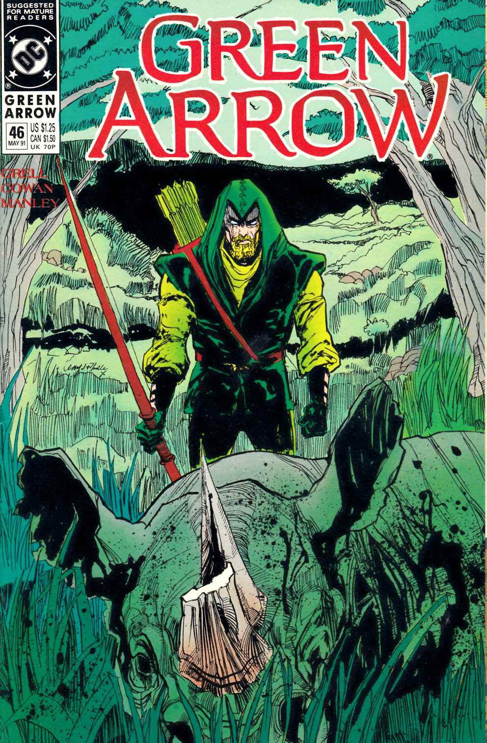 Green Arrow #46 Very Fine (8.0) [DC Comic] LARGE