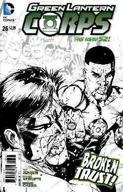 Green Lantern Corps #26 B&W Variant Cover [DC Comic] LARGE