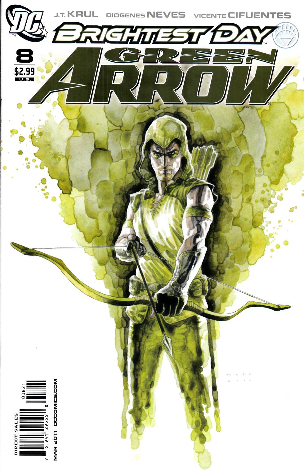 Green Arrow #8 Mack Variant Cover Near Mint (9.4) [DC Comic] THUMBNAIL