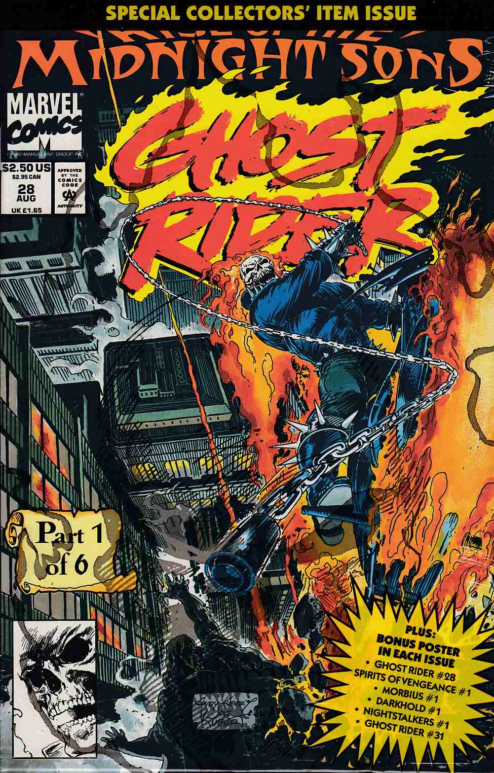 Ghost Rider #28 Polybagged Edition Near Mint Minus (9.2) [Marvel Comic] THUMBNAIL