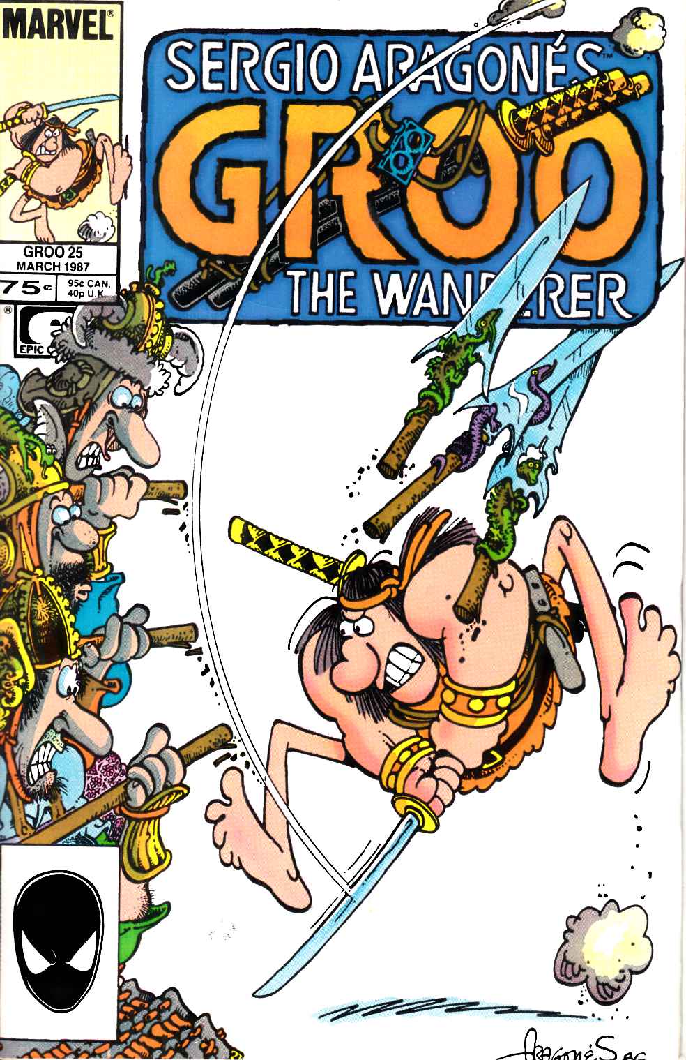 Groo the Wanderer #25 Fine (6.0) [Marvel Comic] LARGE