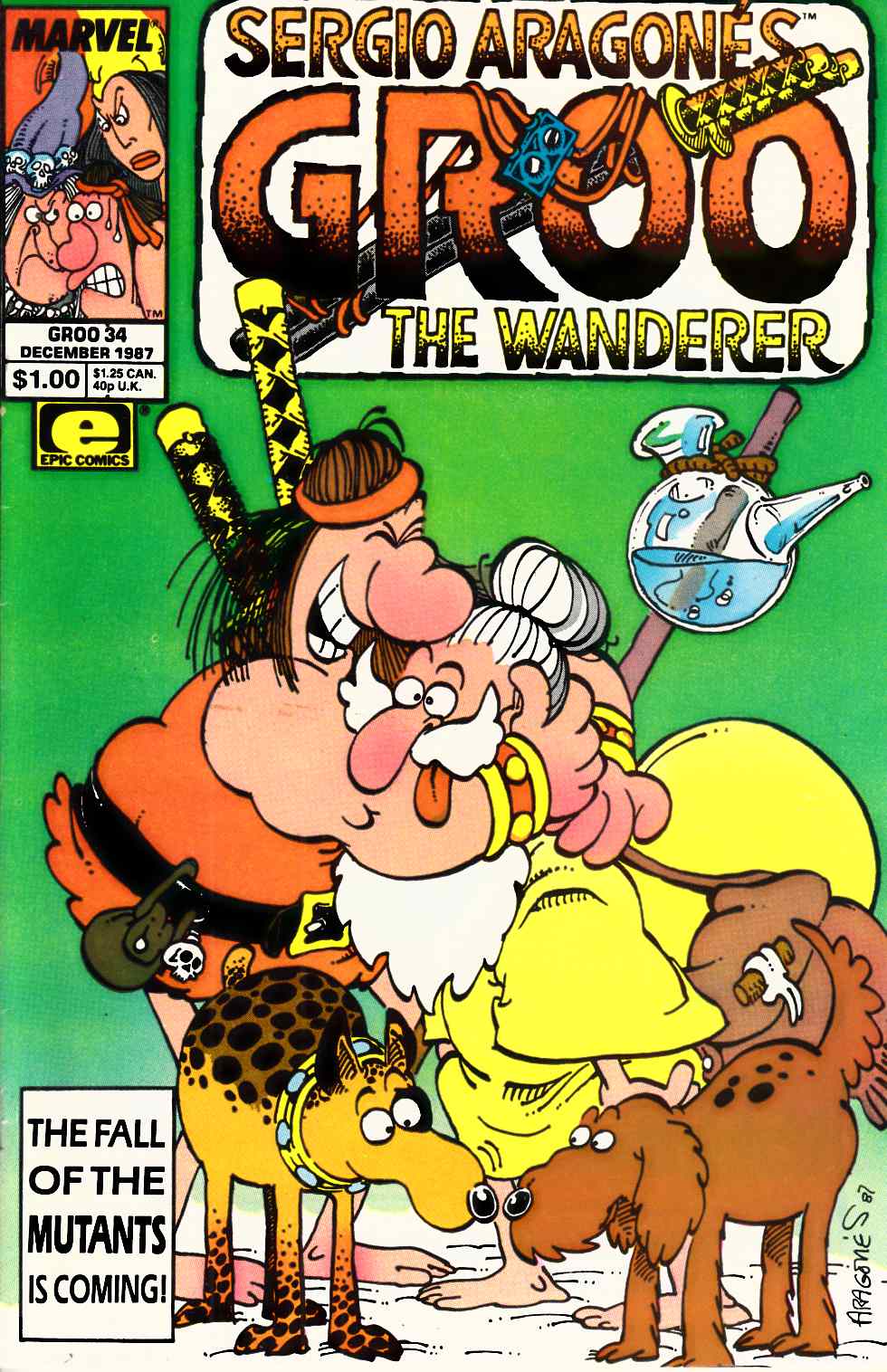 Groo the Wanderer #34 Very Fine (8.0) [Marvel Comic] THUMBNAIL