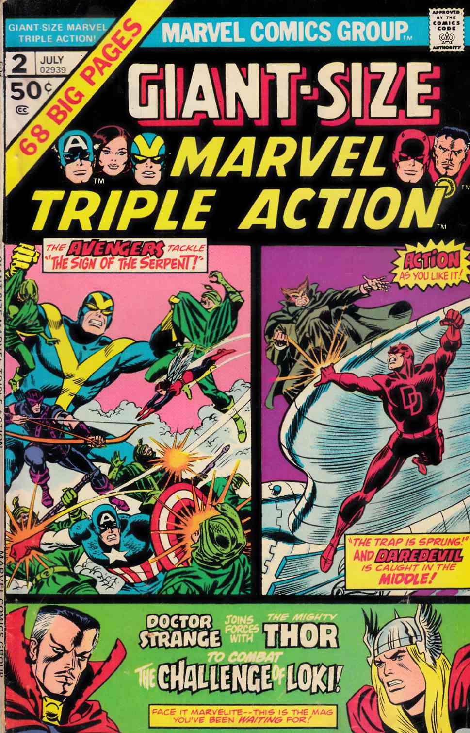Giant Size Marvel Triple Action #2 Fine/Very Fine (7.0) [Marvel Comic] LARGE