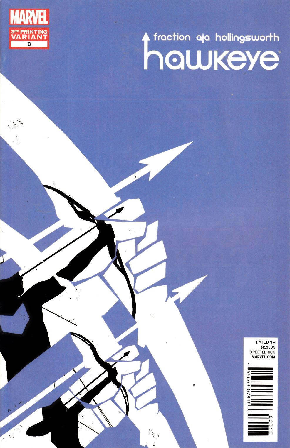 Hawkeye #3 Third Printing Very Fine (8.0) [Marvel Comic] THUMBNAIL