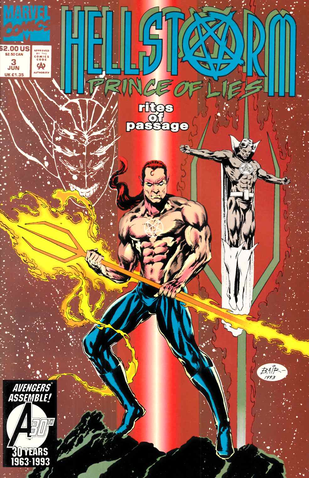 Hellstorm Prince of Lies #3 Near Mint (9.4) [Marvel Comic] THUMBNAIL