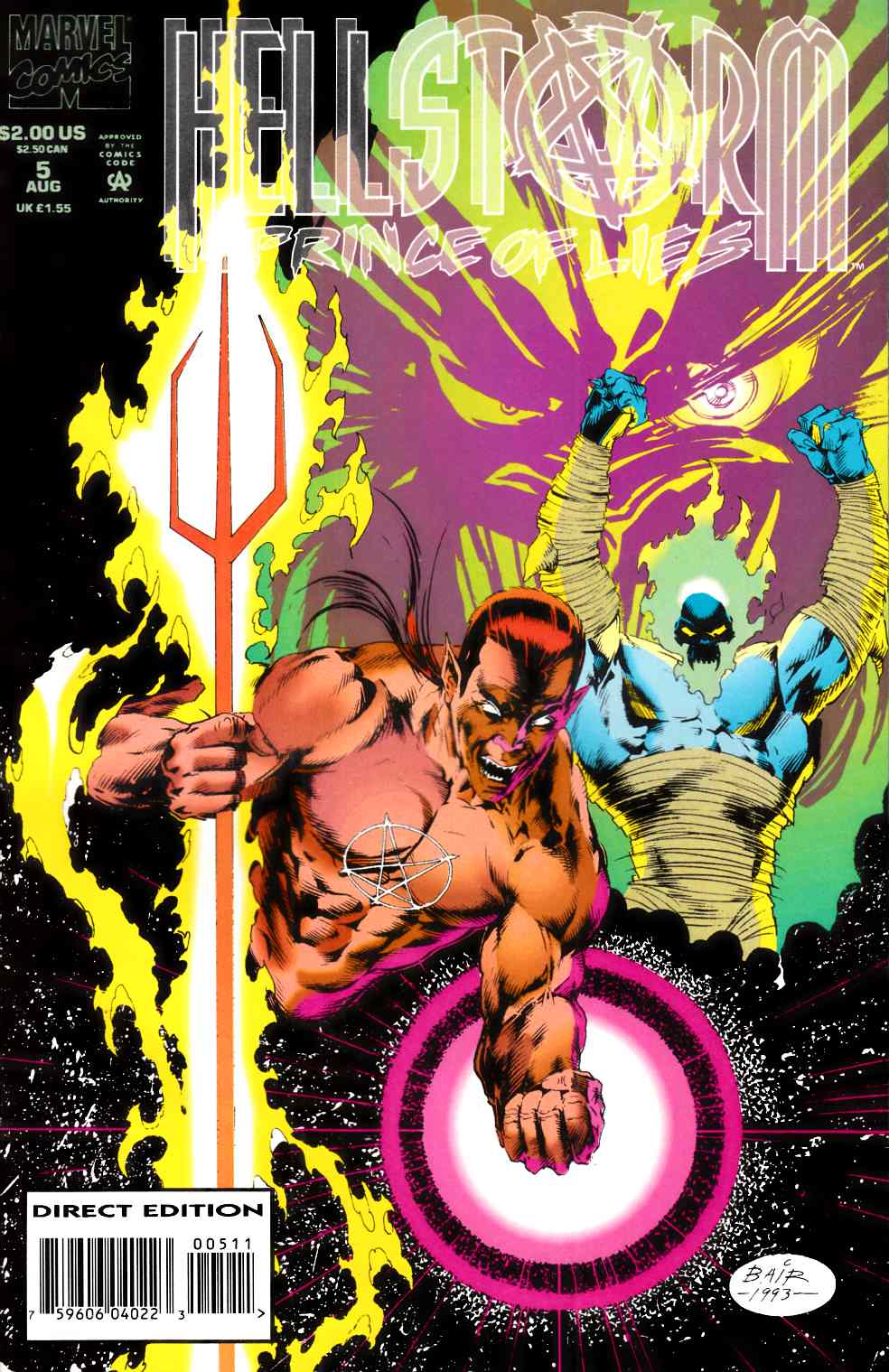 Hellstorm Prince of Lies #5 Near Mint (9.4) [Marvel Comic] THUMBNAIL