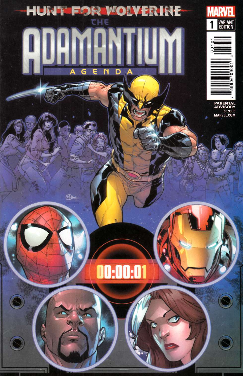 Hunt for Wolverine Adamantium Agenda #1 Silva Variant Cover Near Mint (9.4) [Marvel Comic] LARGE