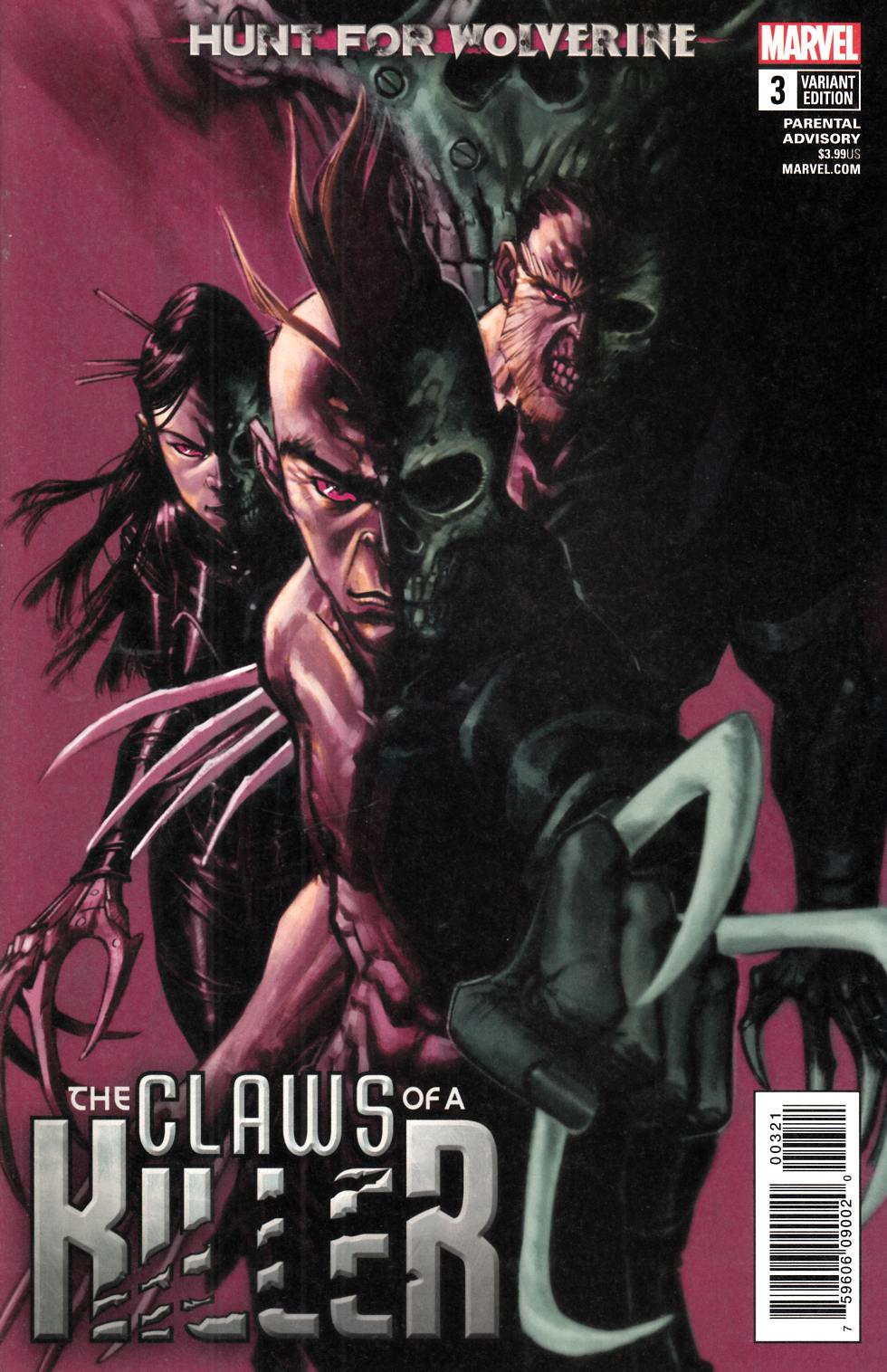 Hunt for Wolverine Claws of a Killer #3 Canete Variant Cover Near Mint (9.4) [Marvel Comic] LARGE