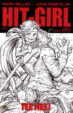 Hit-Girl #5 Romita Jr. Sketch Incentive Cover [Marvel Comic] LARGE
