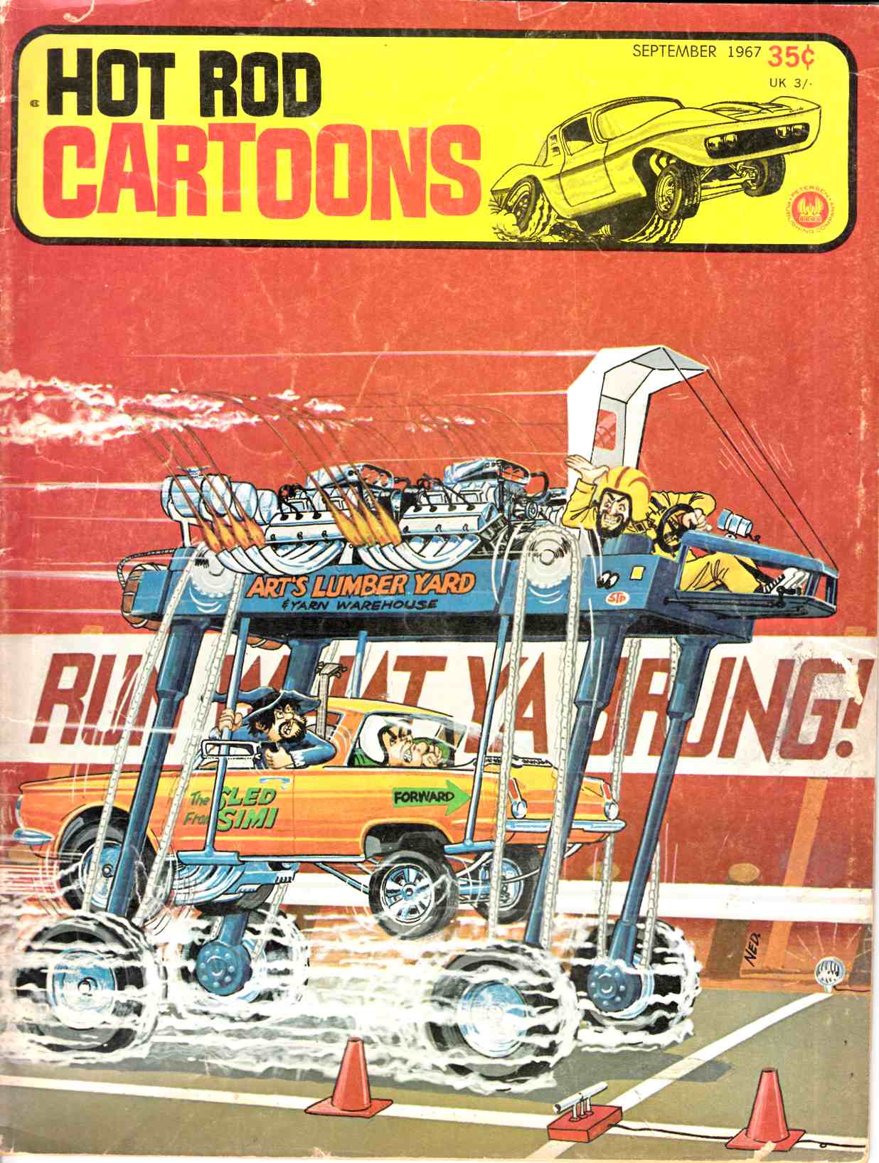 Hot Rod Cartoons #196709 September 1967 Very Good (4.0) [Peterson Comic] LARGE