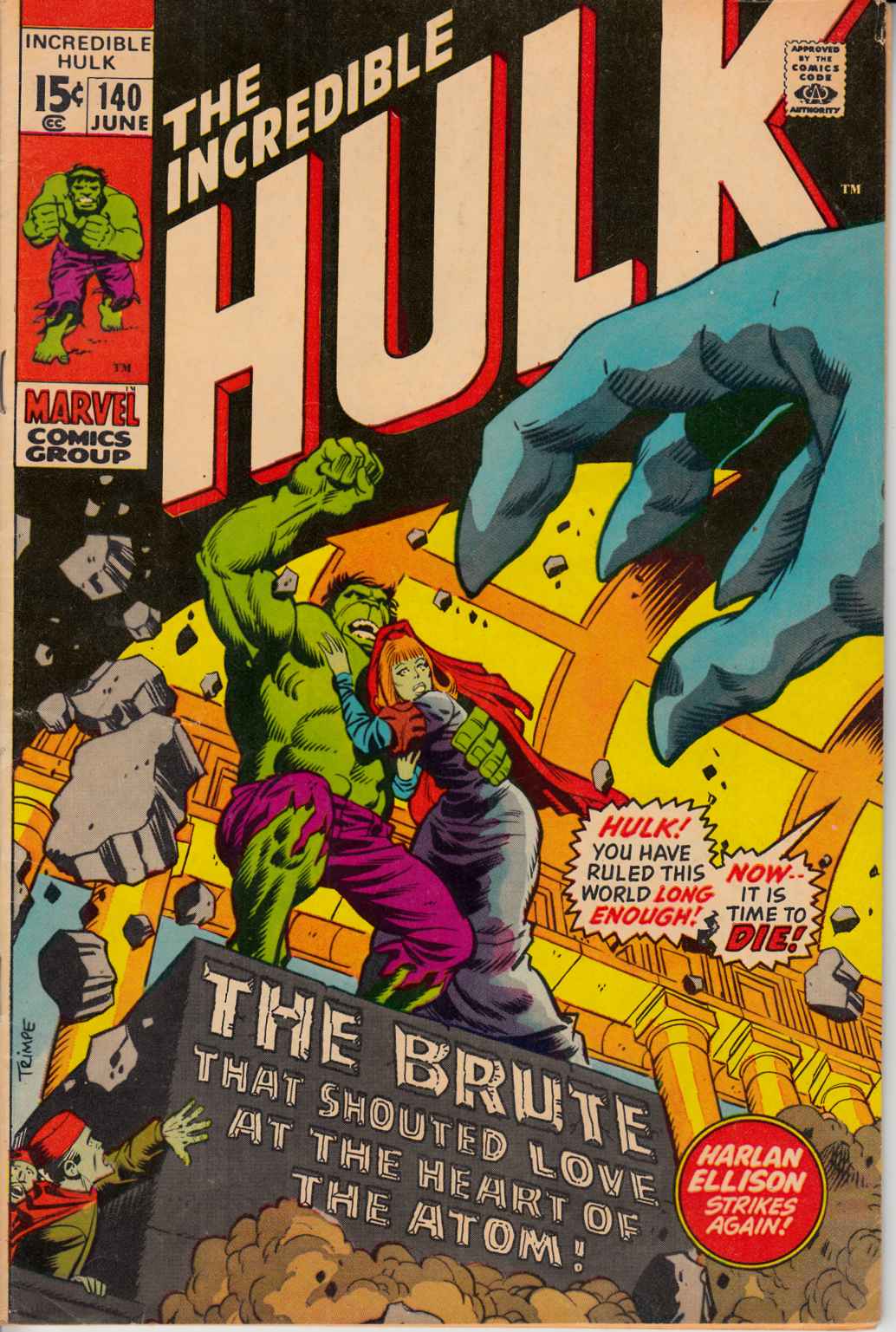 Incredible Hulk #140 Fine (6.0) [Marvel Comic] THUMBNAIL