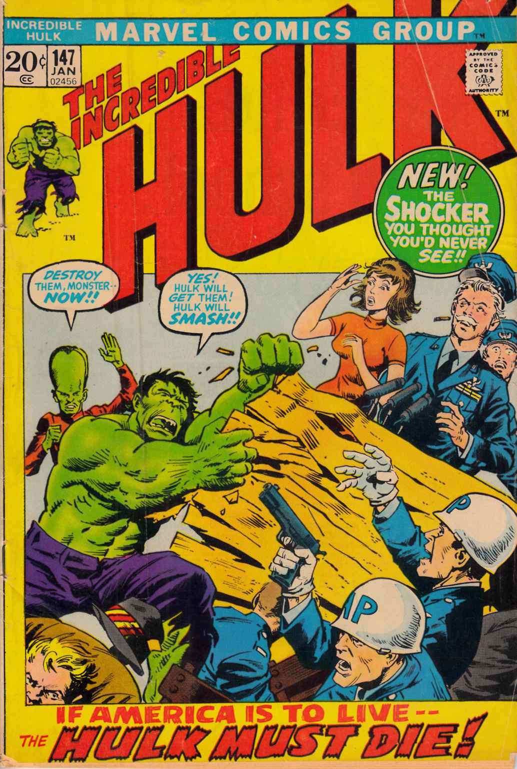 Incredible Hulk #147 Good Plus (2.5) [Marvel Comic] THUMBNAIL