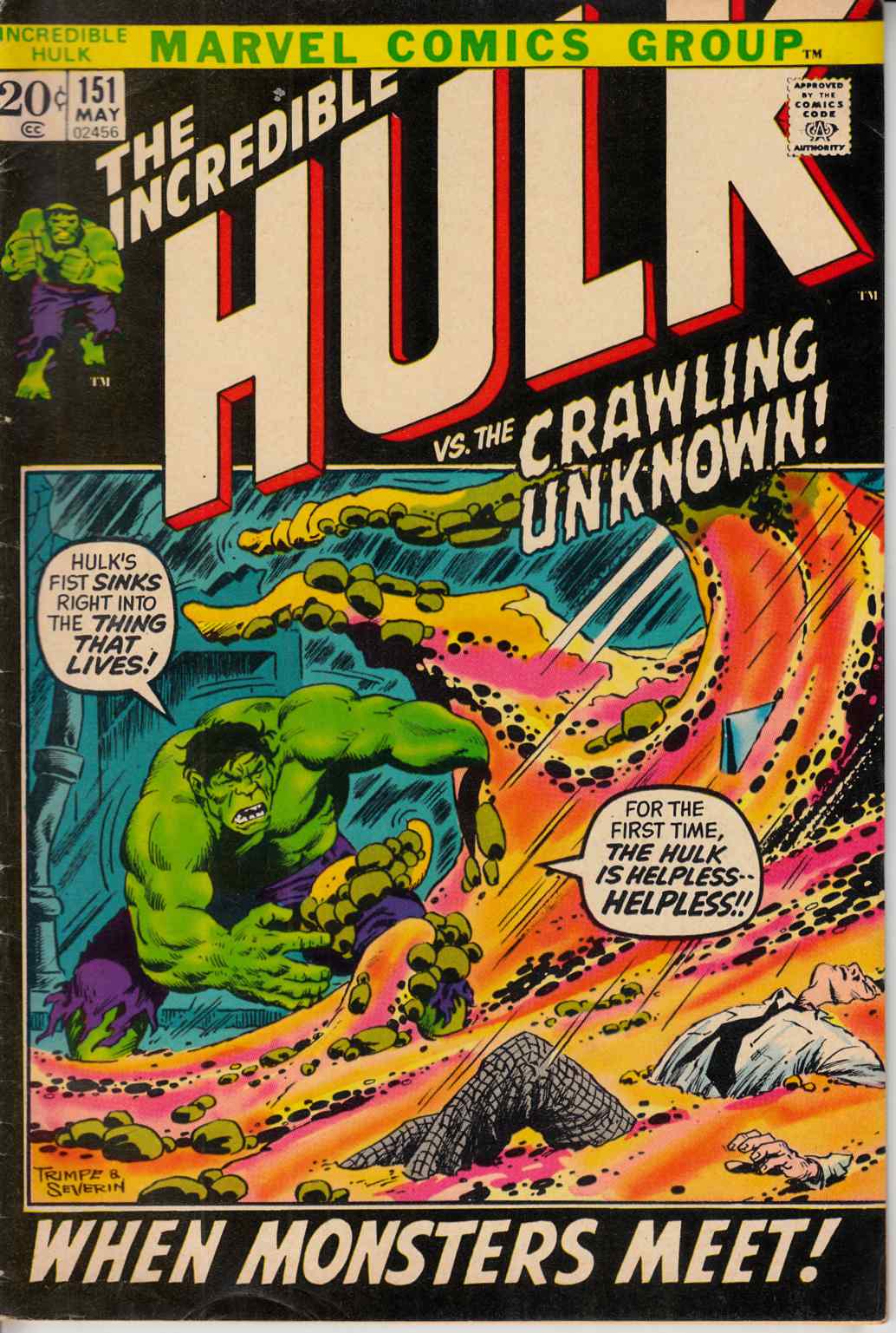 Incredible Hulk #151 Fine Minus (5.5) [Marvel Comic] THUMBNAIL