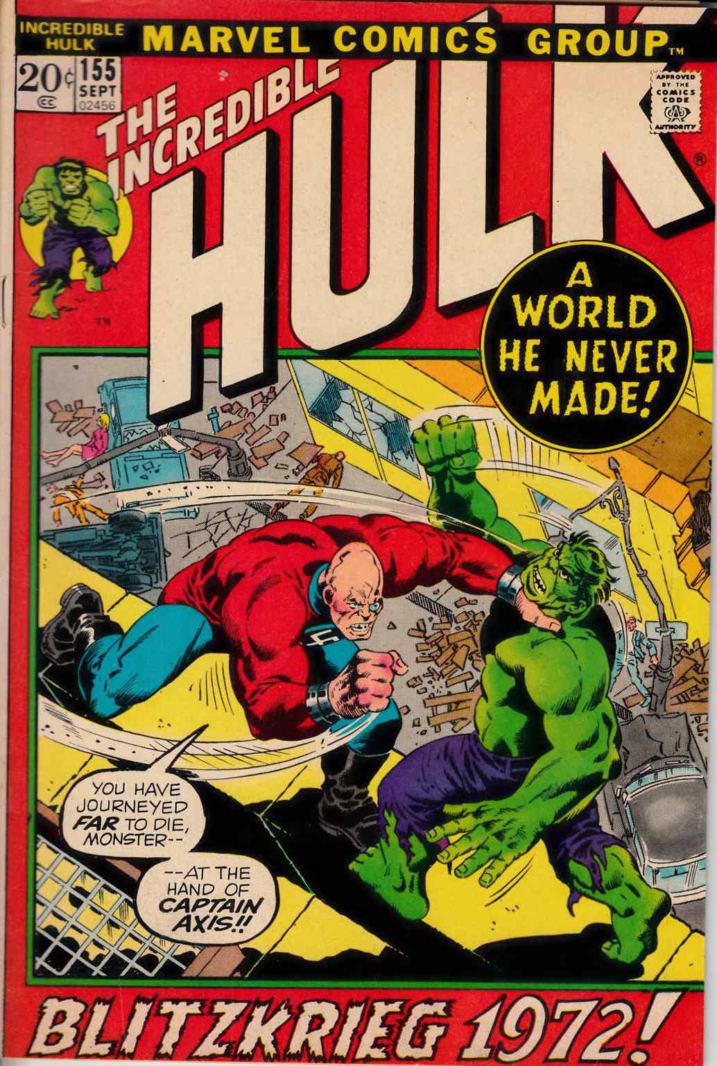 Incredible Hulk #155 Fine (6.0) [Marvel Comic] THUMBNAIL