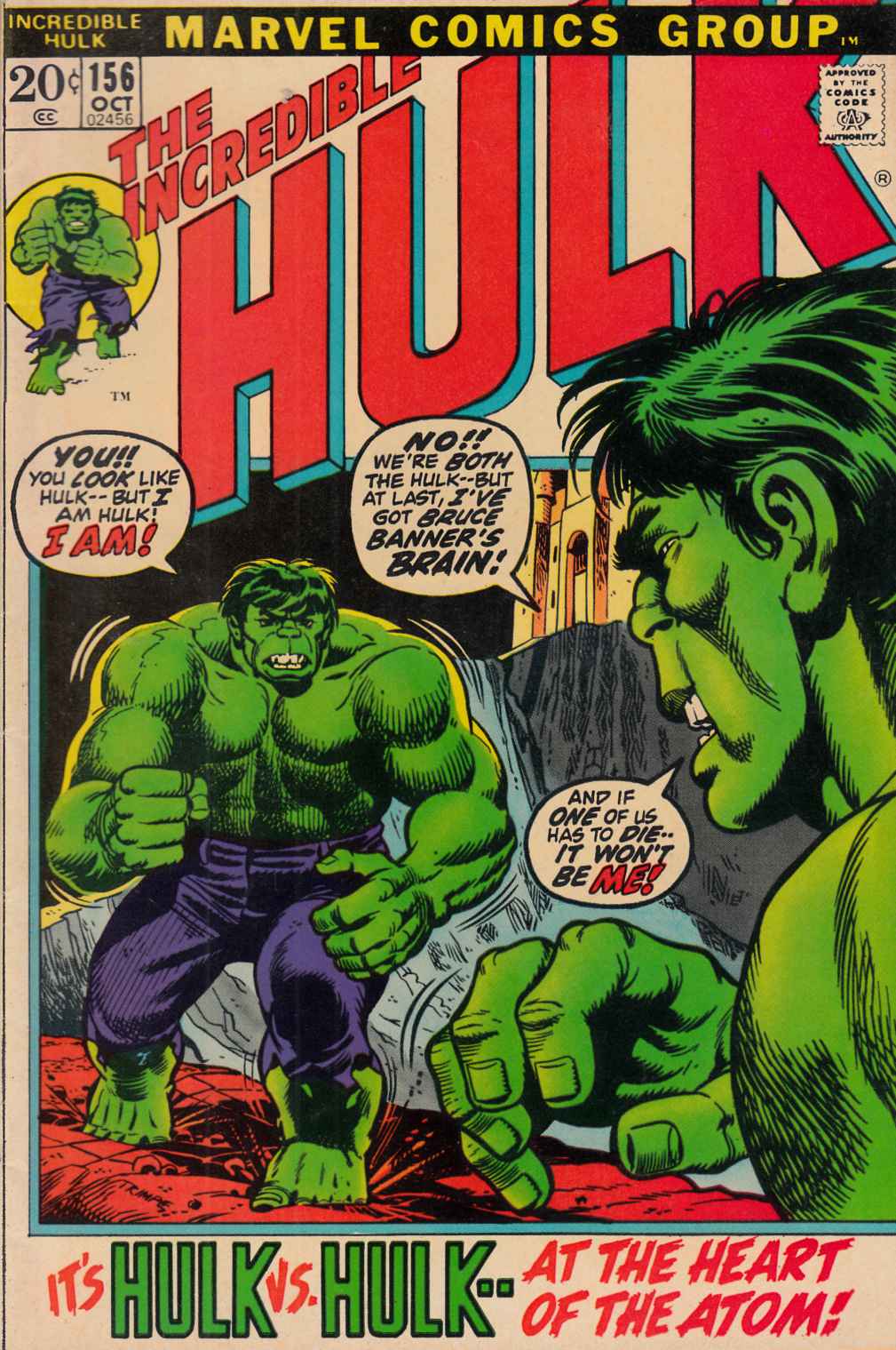 Incredible Hulk #156 Fine/Very Fine (7.0) [Marvel Comic] LARGE