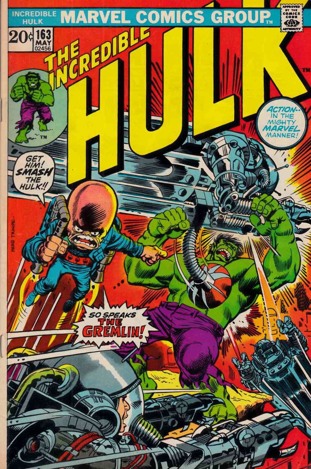 Incredible Hulk #163 Fine/Very Fine (8.0) [Marvel Comic] THUMBNAIL