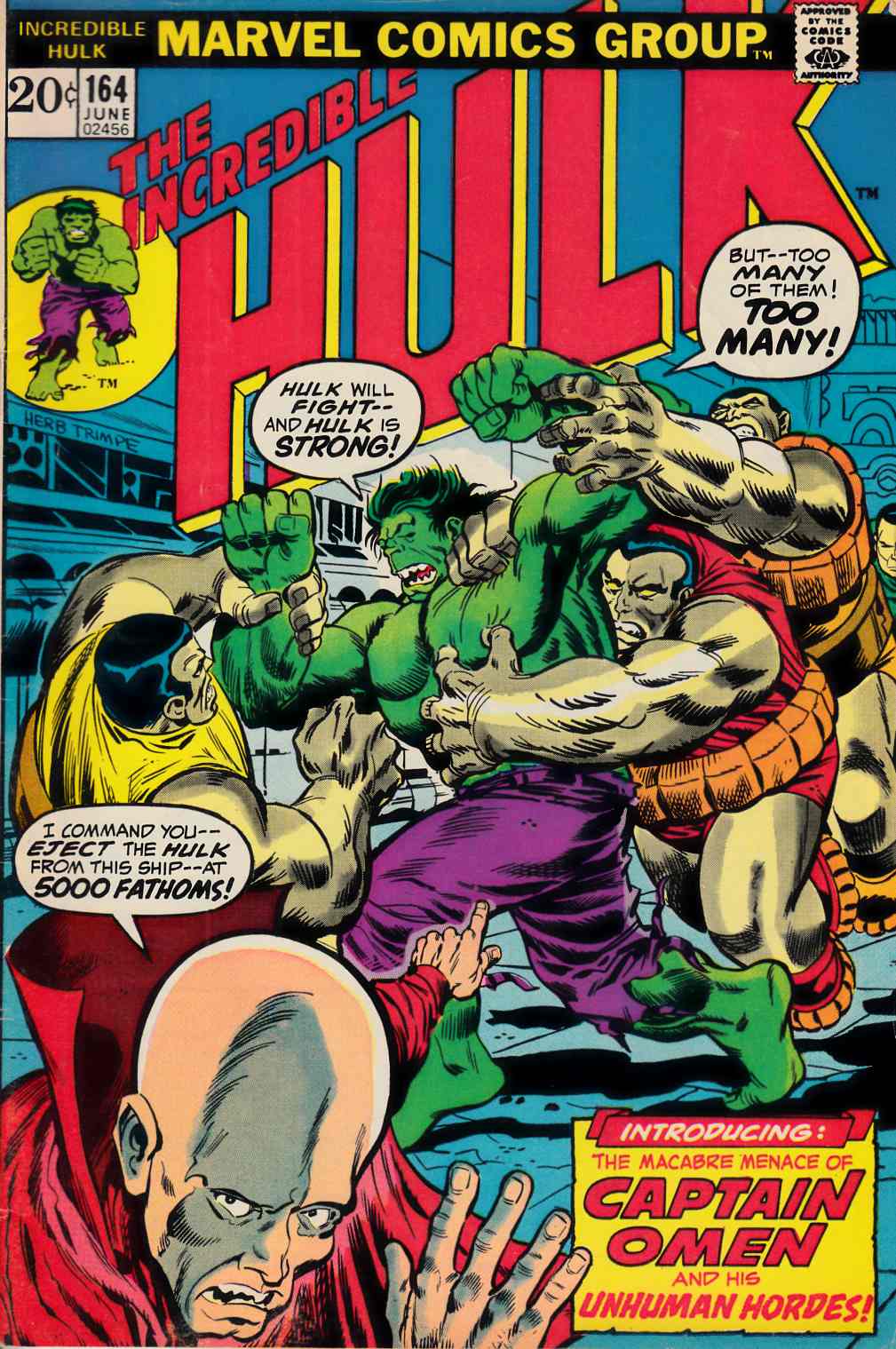 Incredible Hulk #164 Fine/Very Fine (8.0) [Marvel Comic] LARGE