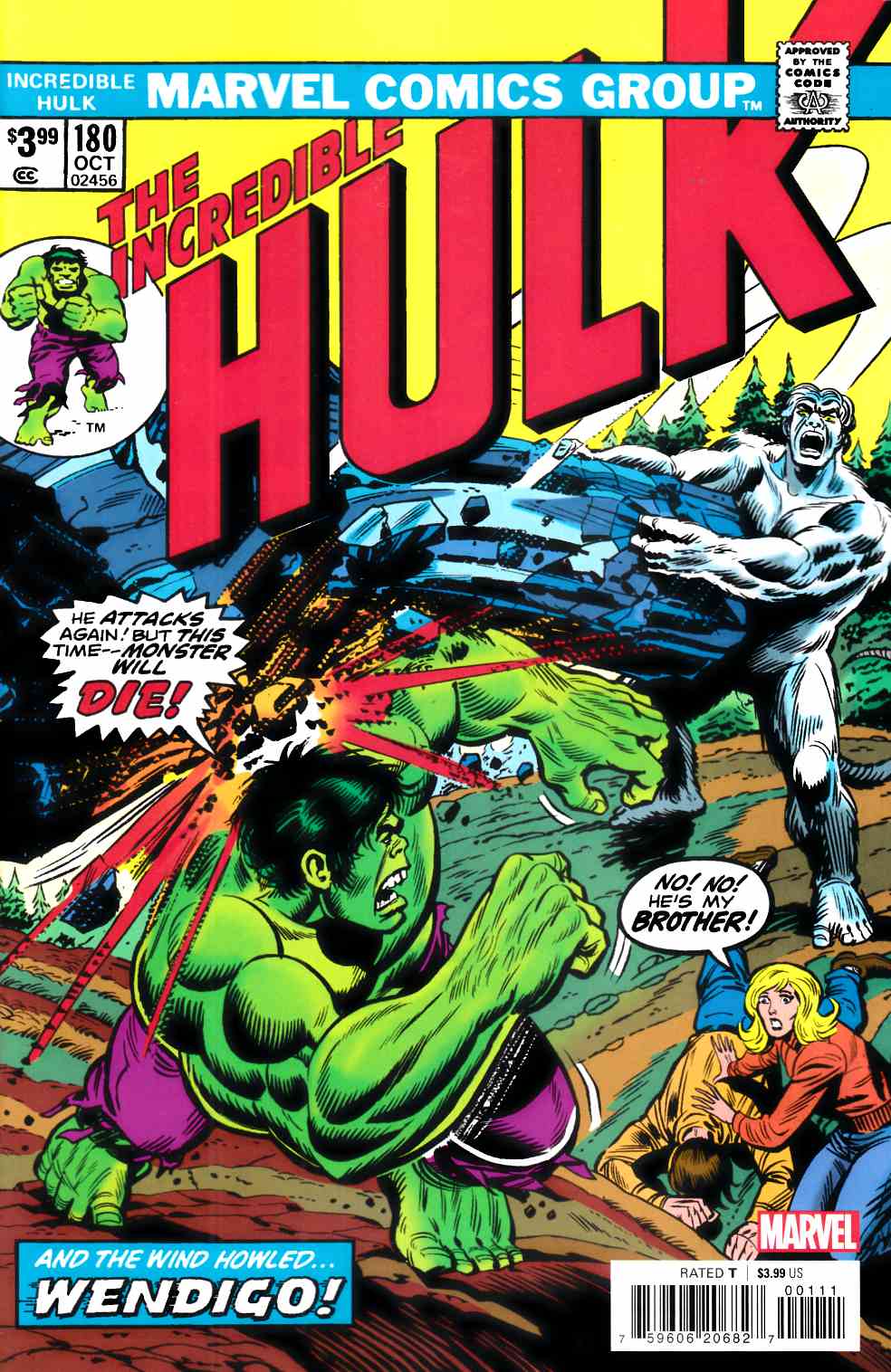 Incredible Hulk #180 Facsimile Edition Near Mint (9.4) [Marvel Comic] LARGE