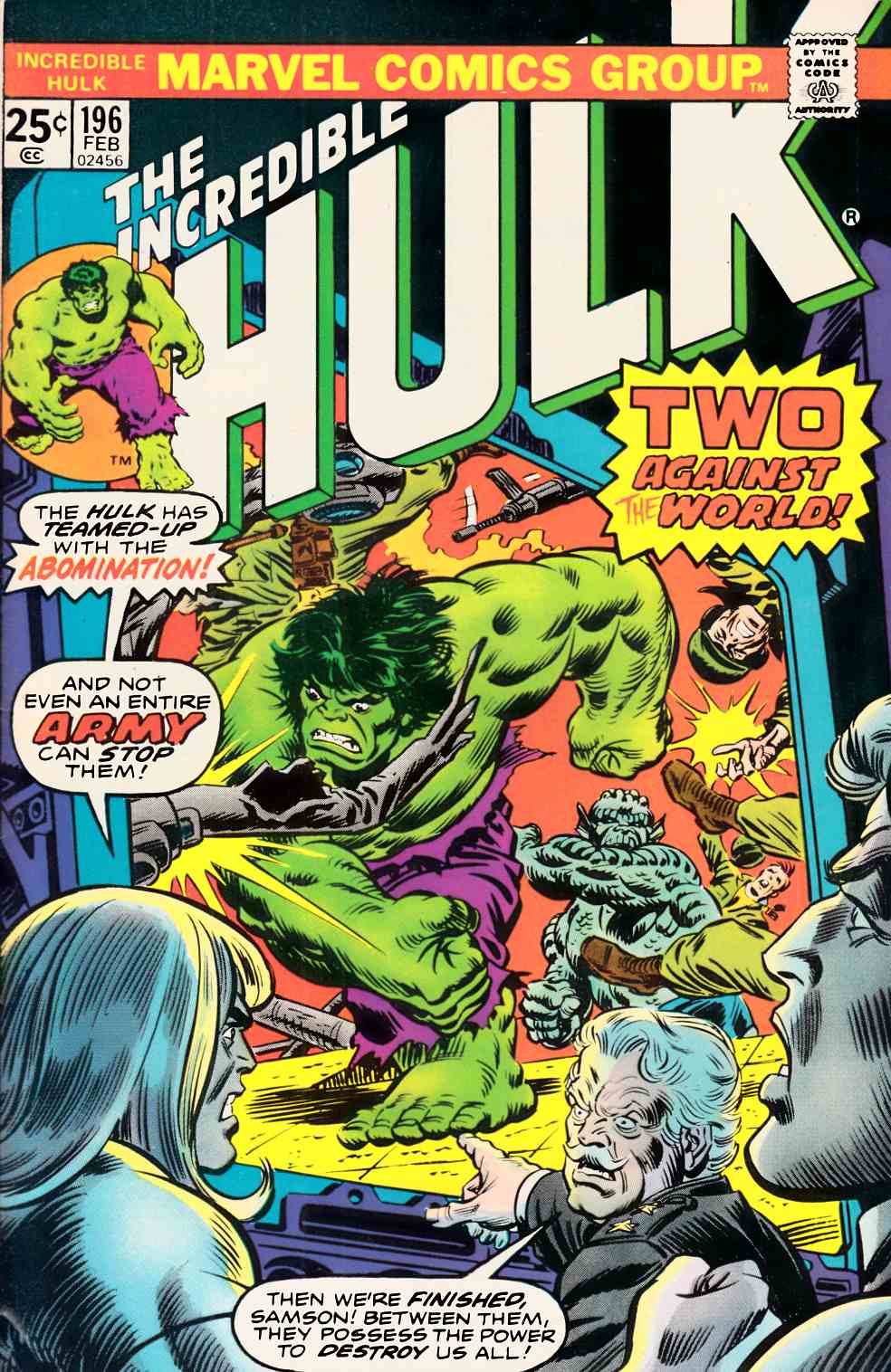 Incredible Hulk #196 Fine/Very Fine (7.0) [Marvel Comic] LARGE