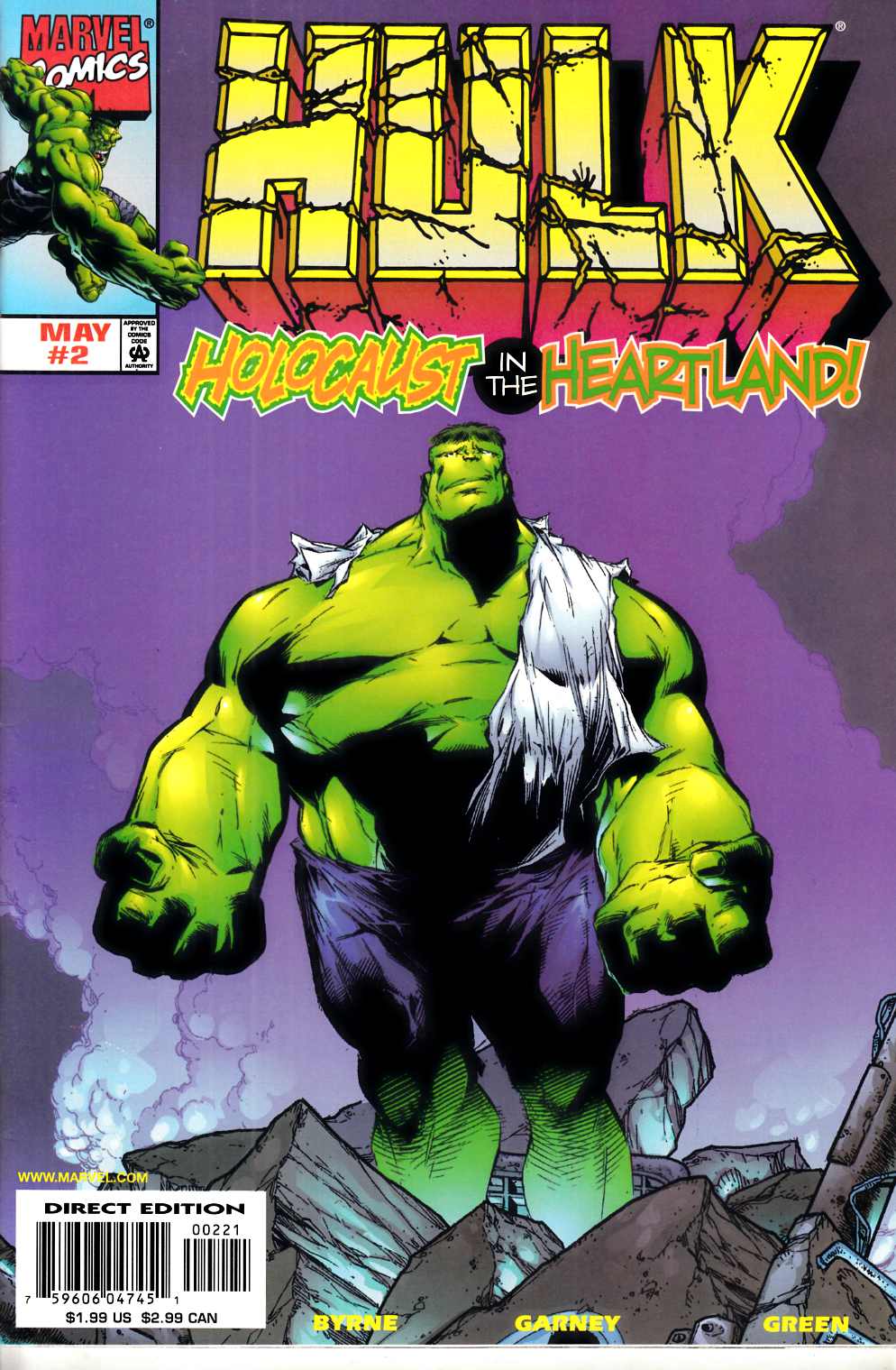 Incredible Hulk #2 Near Mint Minus (9.2) [Marvel Comic] THUMBNAIL