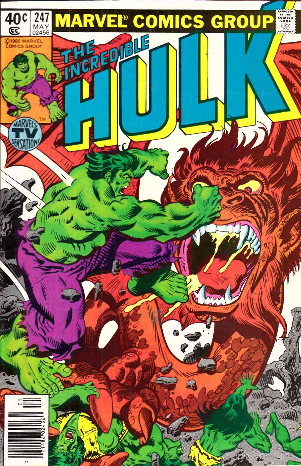 Incredible Hulk #247 Newsstand Edition Very Fine (8.0) [Marvel Comic] THUMBNAIL