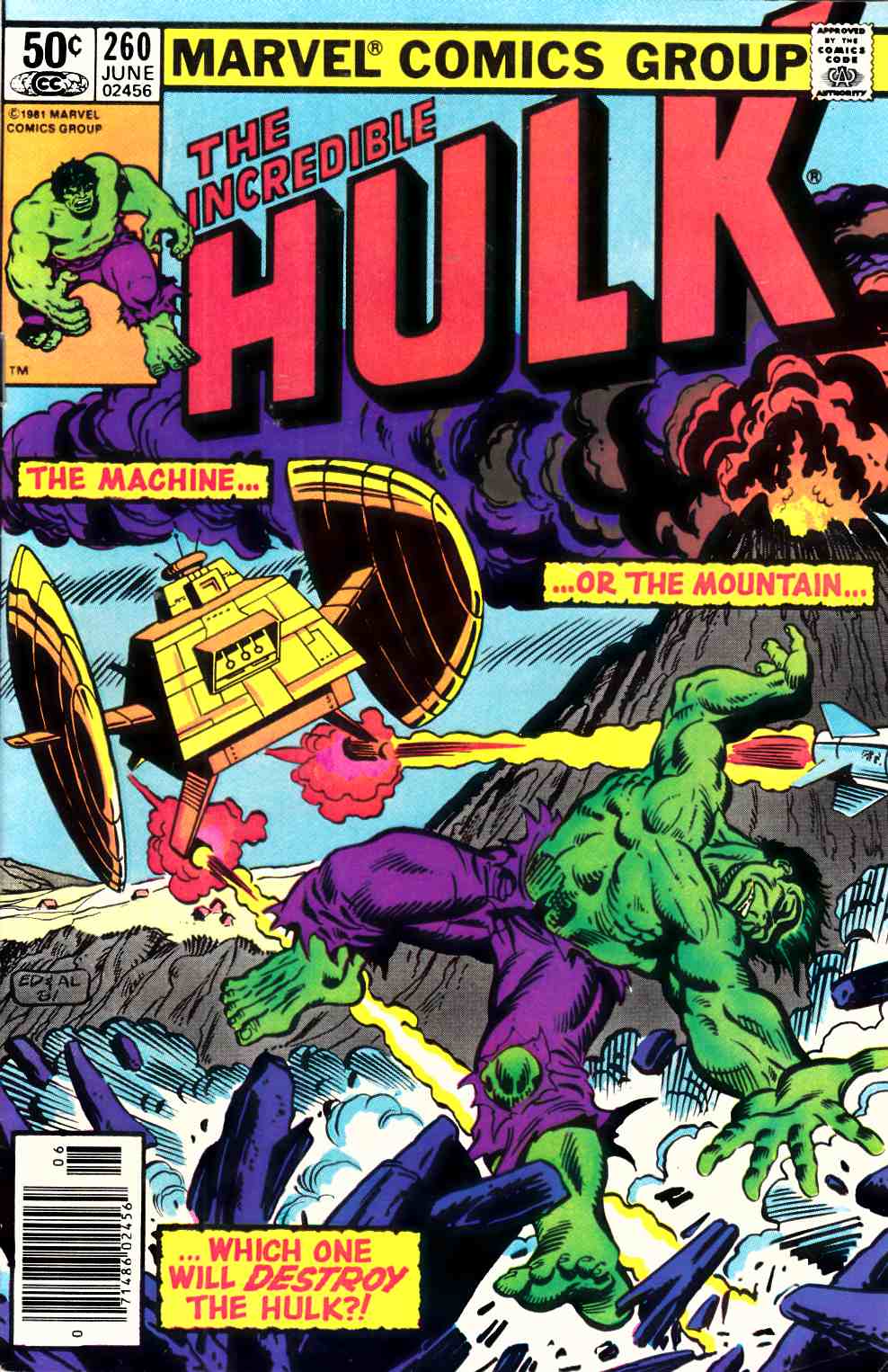 Incredible Hulk #260 Newsstand Edition Very Fine Minus (7.5) [Marvel Comic] MAIN