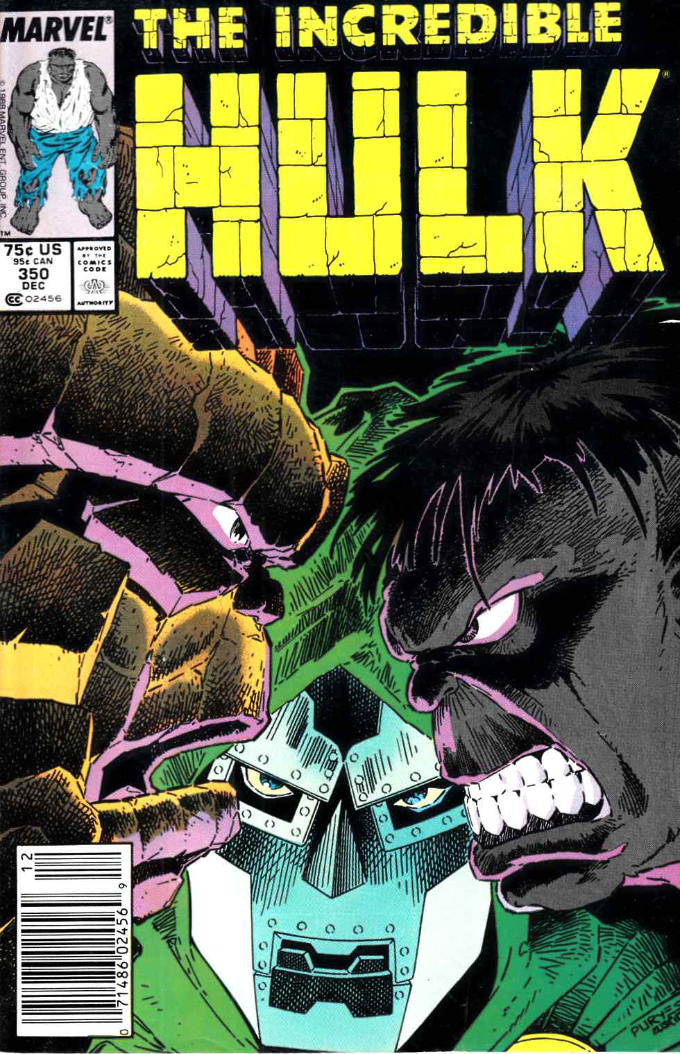Incredible Hulk #350 Newsstand Edition Fine (6.0) [Marvel Comic] THUMBNAIL