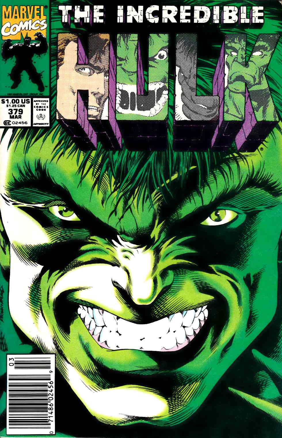 Incredible Hulk #379 Newsstand Edition Fine (6.0) [Marvel Comic] THUMBNAIL
