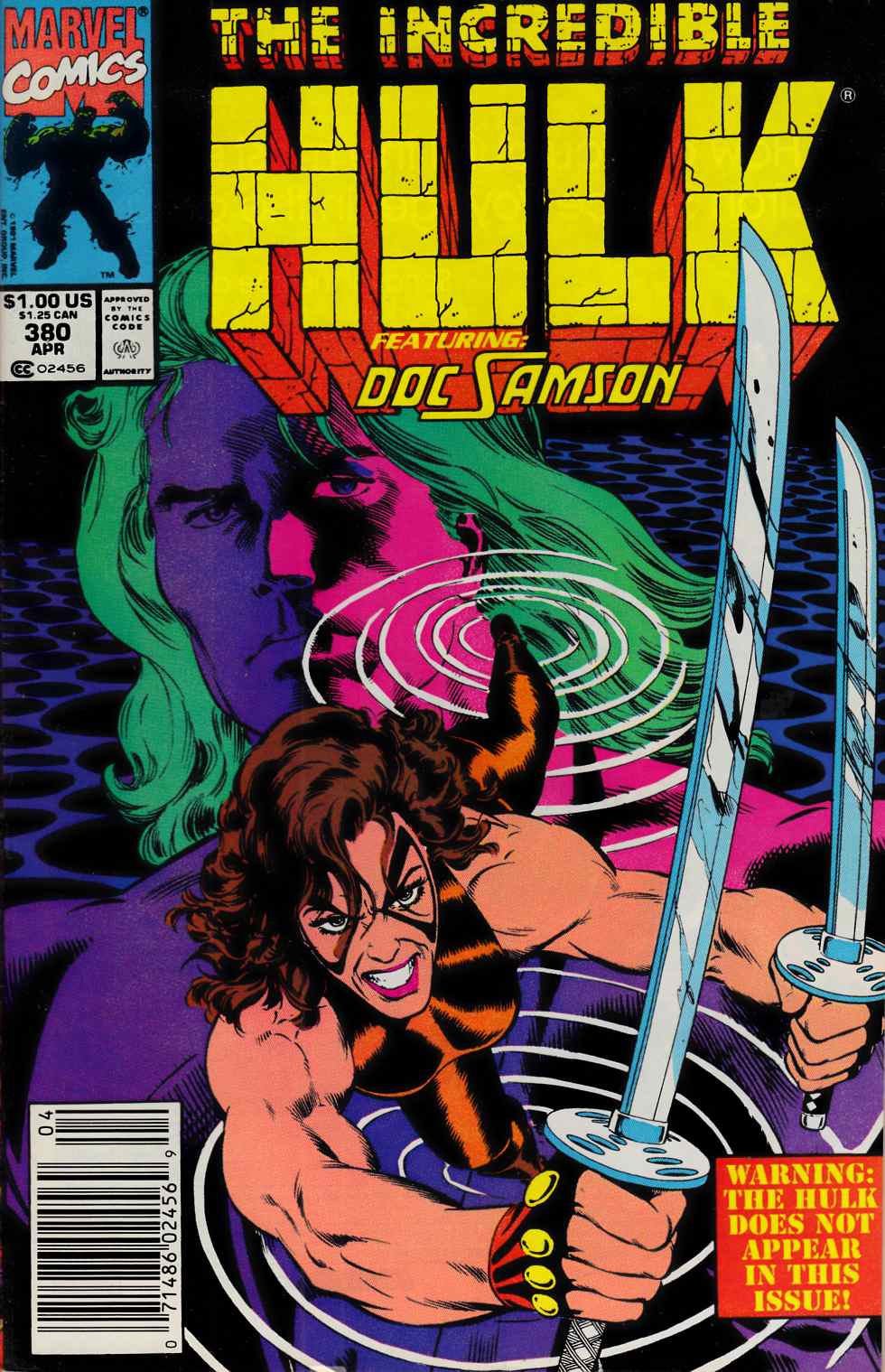 Incredible Hulk #380 Newsstand Edition Very Fine (8.0) [Marvel Comic] THUMBNAIL