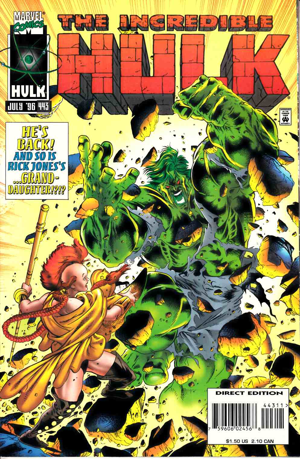 Incredible Hulk #443 Near Mint (9.4) [Marvel Comic] LARGE