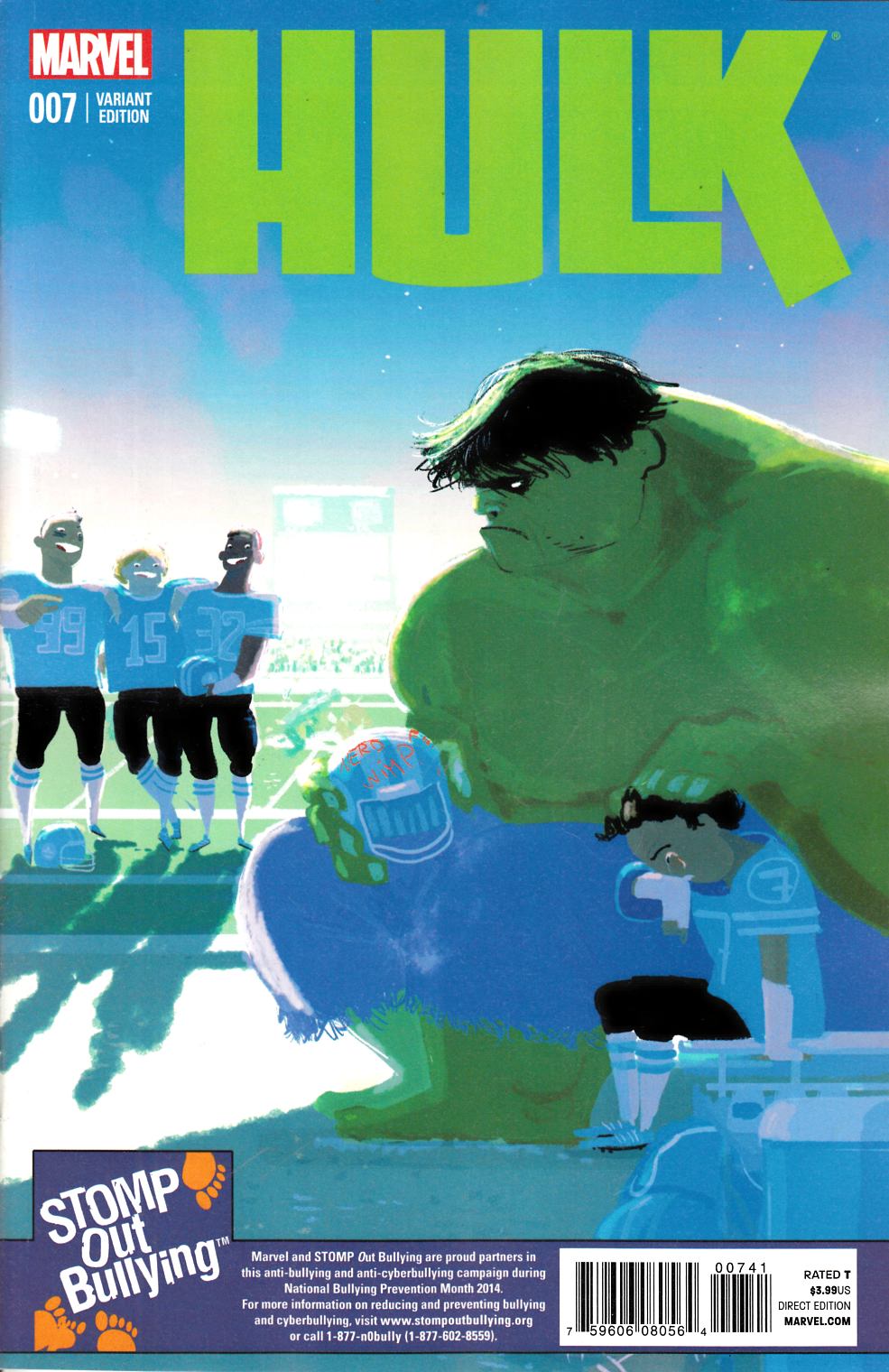 Hulk #7 Stomp Out Bullying Variant Cover [Marvel Comic] THUMBNAIL