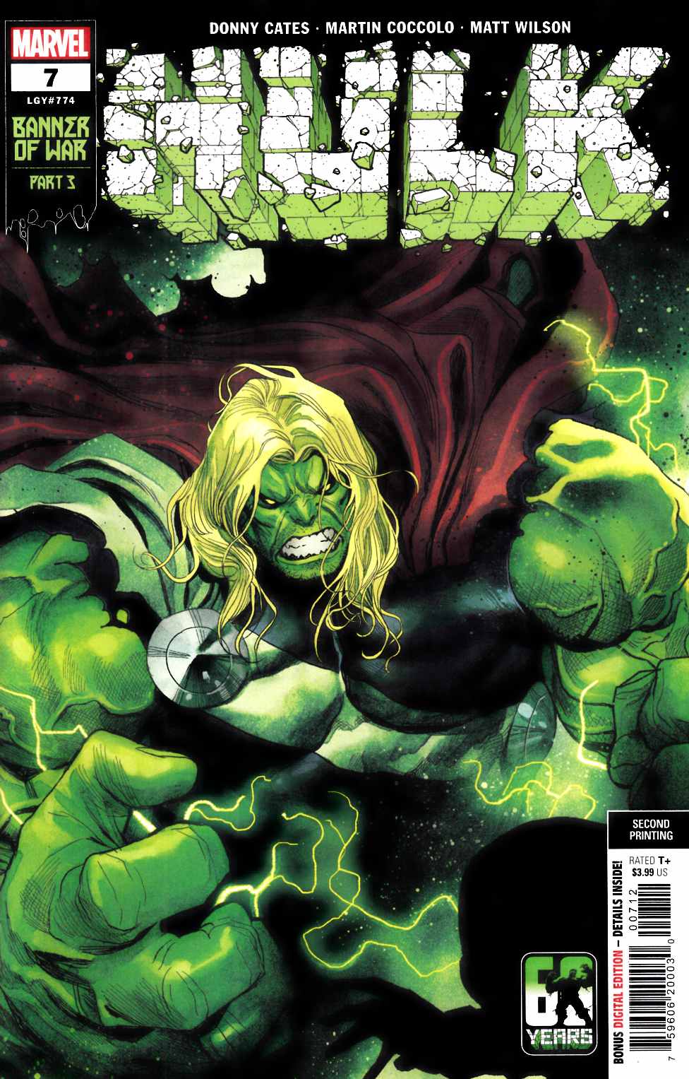 Hulk #7 Second Printing Near Mint (9.4) [Marvel Comic]