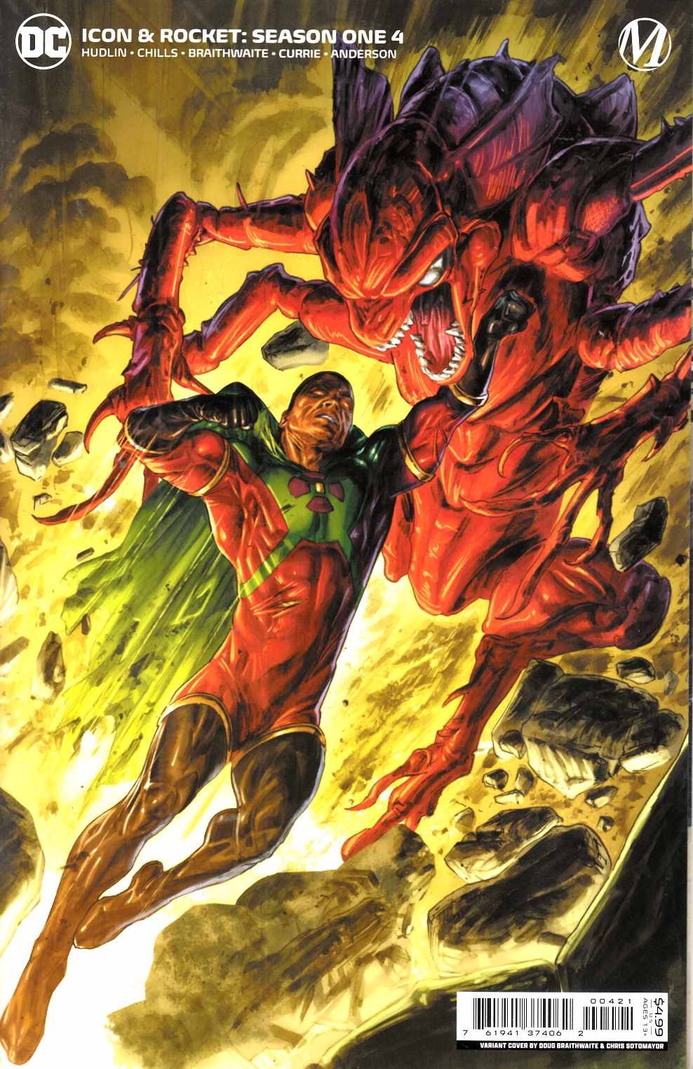 Icon and Rocket Season One #4 Braithwaite Variant Cover Near Mint (9.4) [DC Comic] LARGE