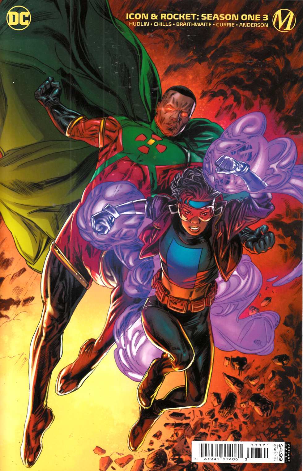 Icon and Rocket Season One #3 Braithwaite Variant Cover Near Mint (9.4) [DC Comic] LARGE