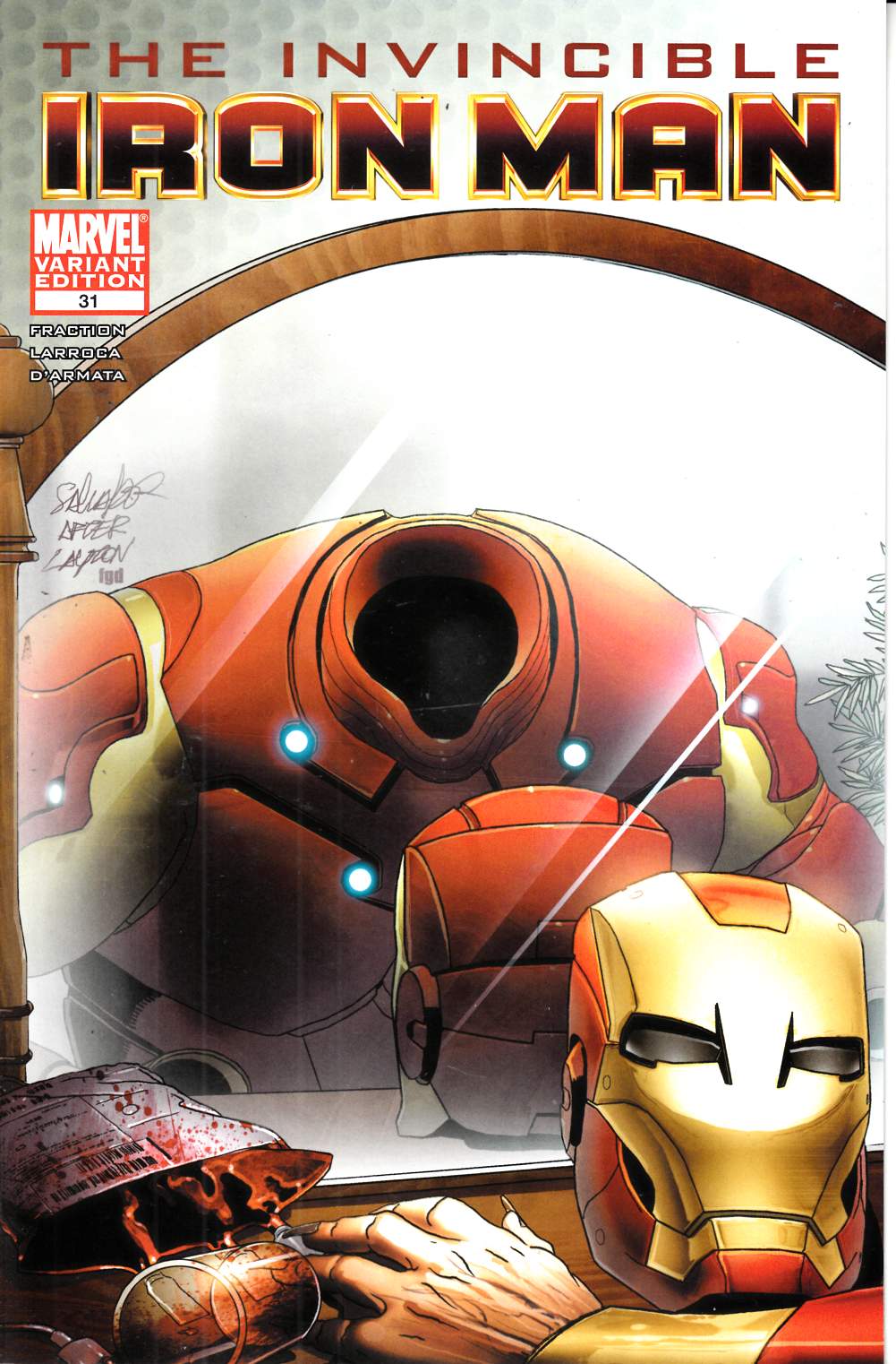Invincible Iron Man #31 Larroca Vampire Variant Cover Near Mint (9.4) [Marvel Comic] LARGE