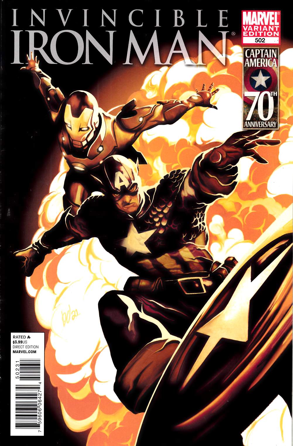 Invincible Iron Man #502 Captain America 70th Anniversary Cover Very Fine (8.0) [Marvel Comic]