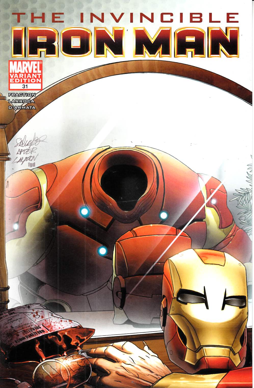 Invincible Iron Man #31 Larroca Vampire Variant Cover Very Fine (8.0) [Marvel Comic] LARGE