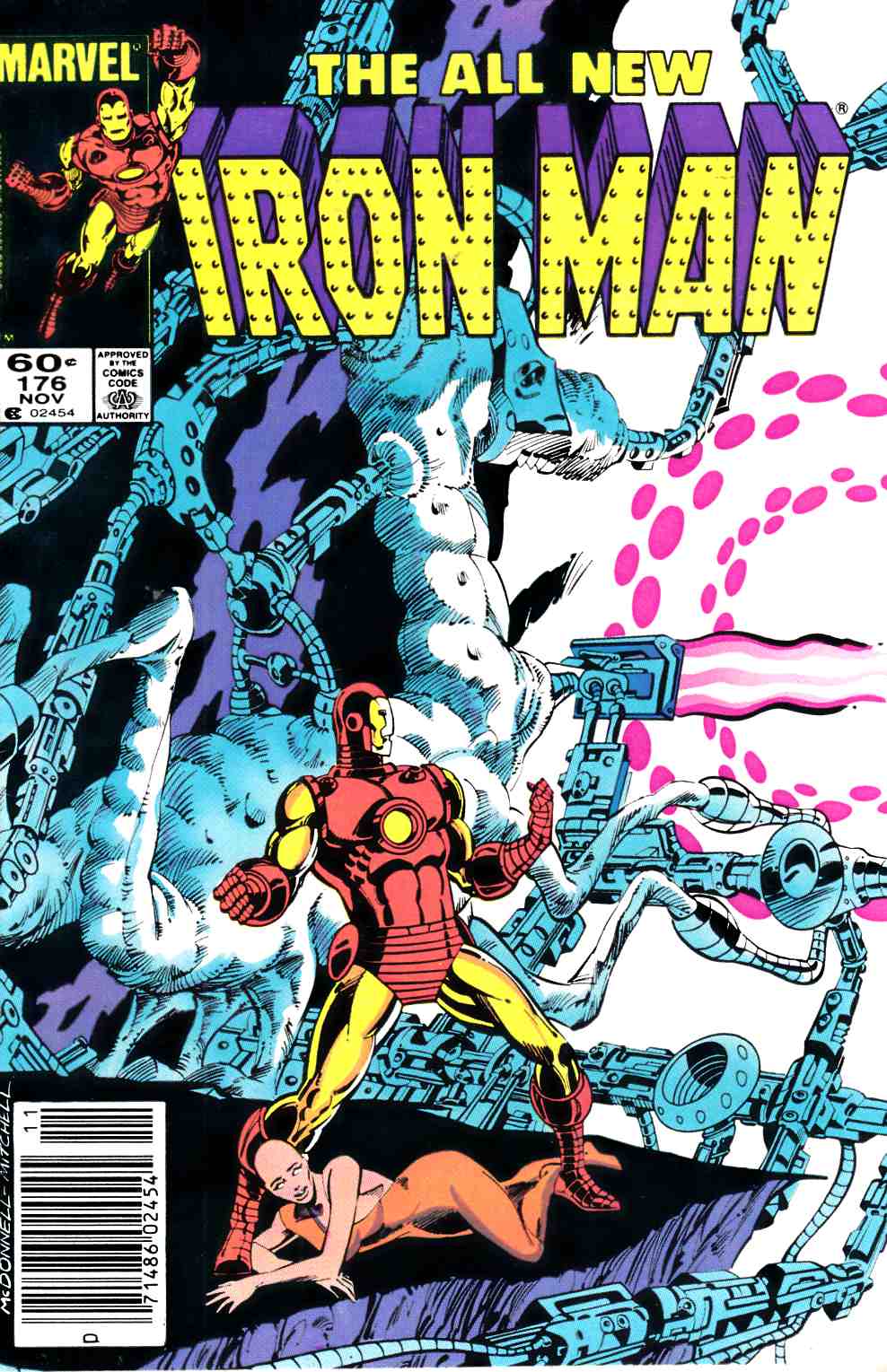 Iron Man #176 Newsstand Edition Near Mint Minus (9.2) [Marvel Comic] LARGE