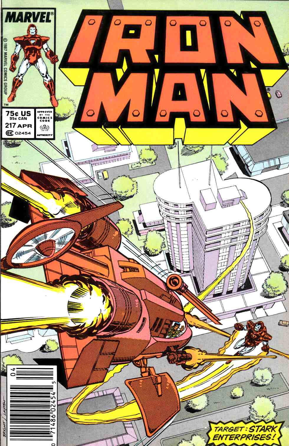 Iron Man #217 Newsstand Edition Very Fine (8.0) [Marvel Comic] LARGE