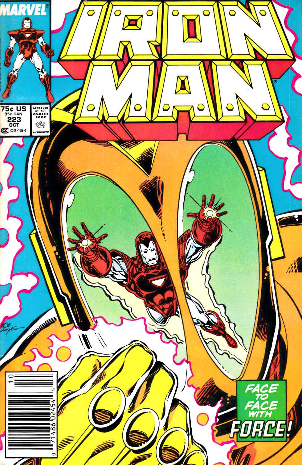 Iron Man #223 Newsstand Edition Very Fine (8.0) [Marvel Comic] THUMBNAIL