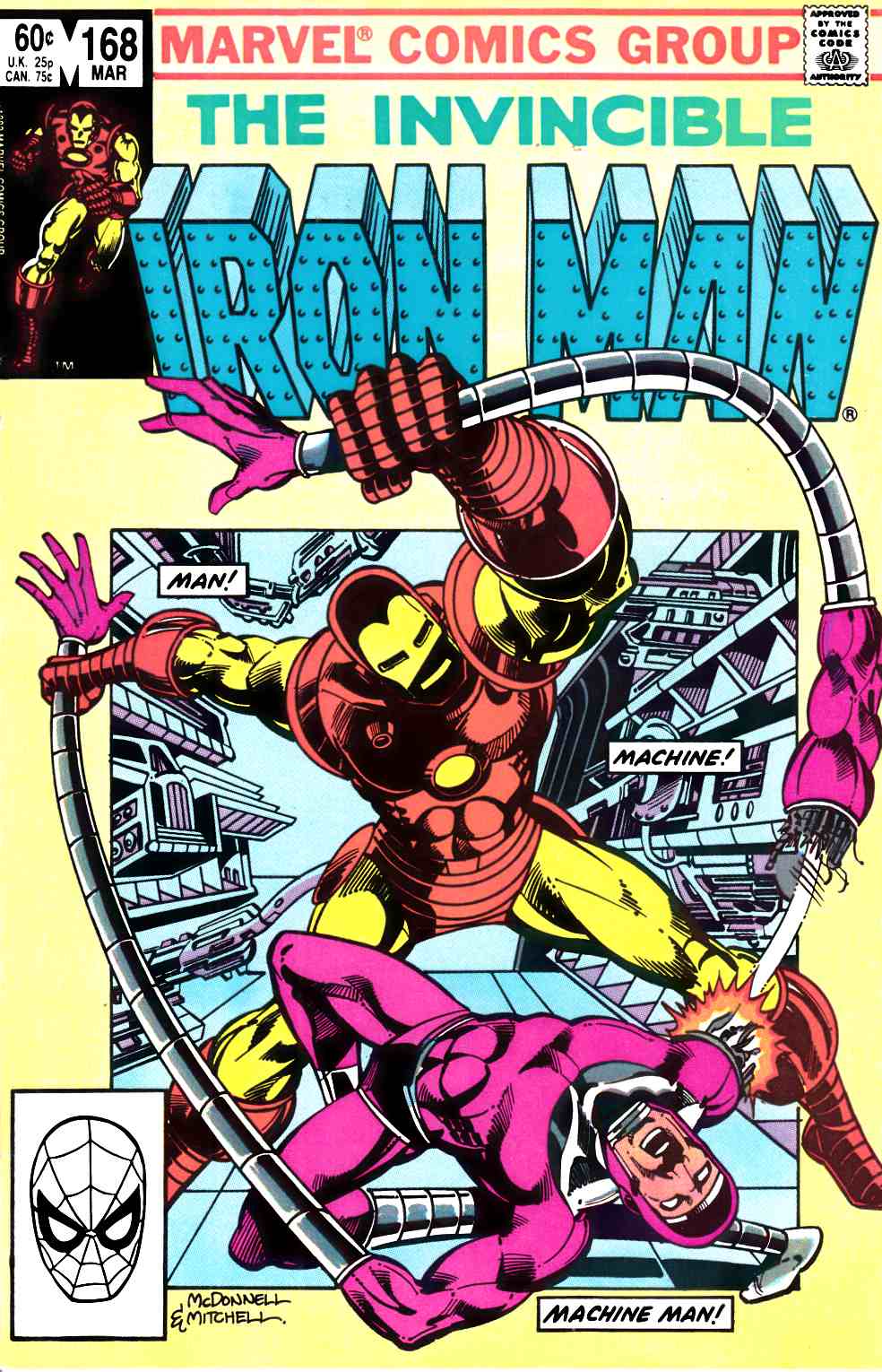Iron Man #168 Fine/Very Fine (7.0) [Marvel Comic] LARGE