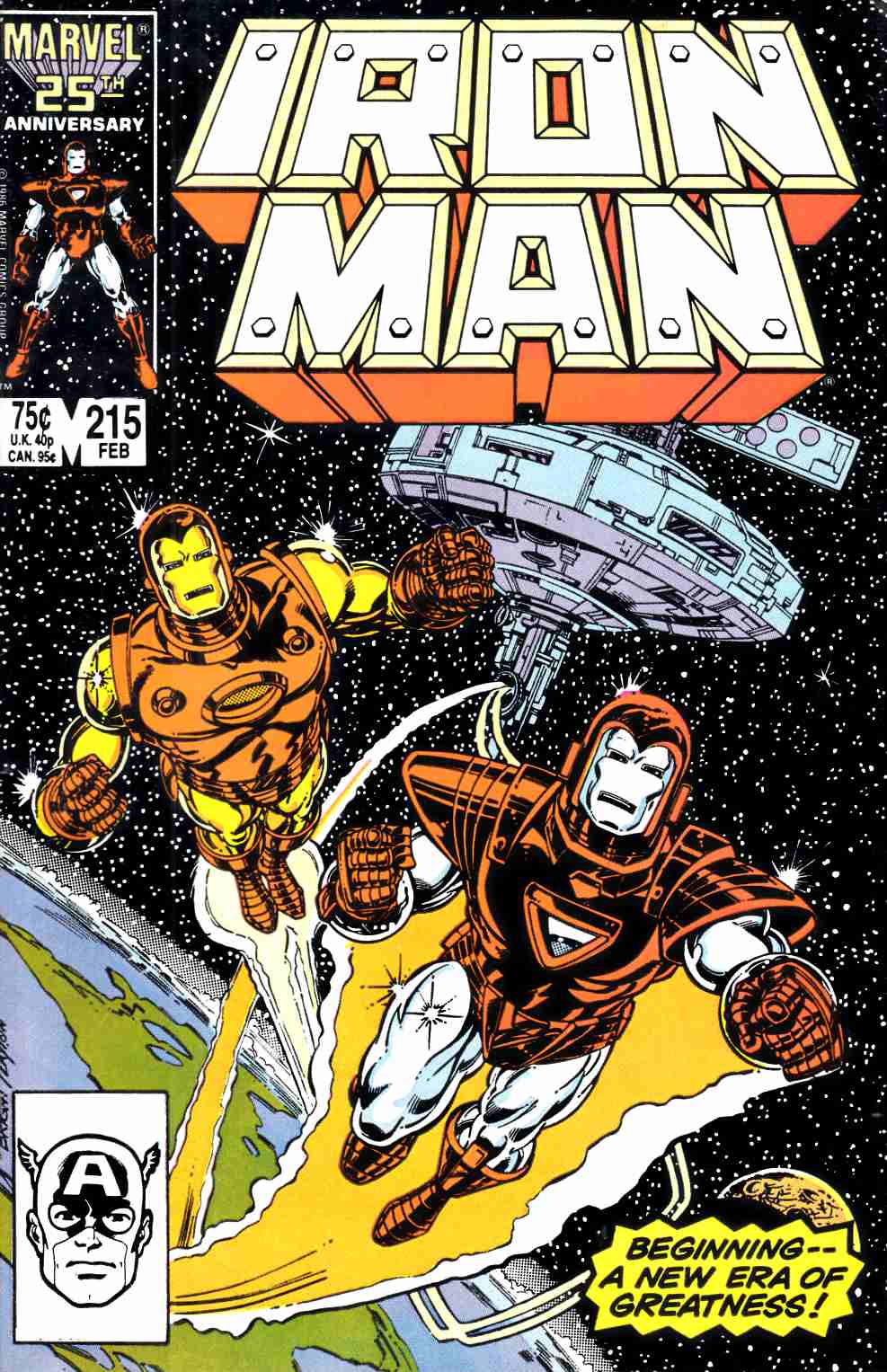 Iron Man #215 Very Fine (8.0) [Marvel Comic] LARGE