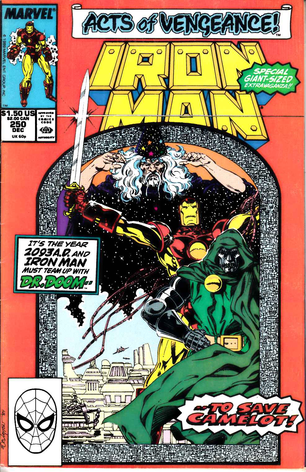 Iron Man #250 Fine (6.0) [Marvel Comic] THUMBNAIL