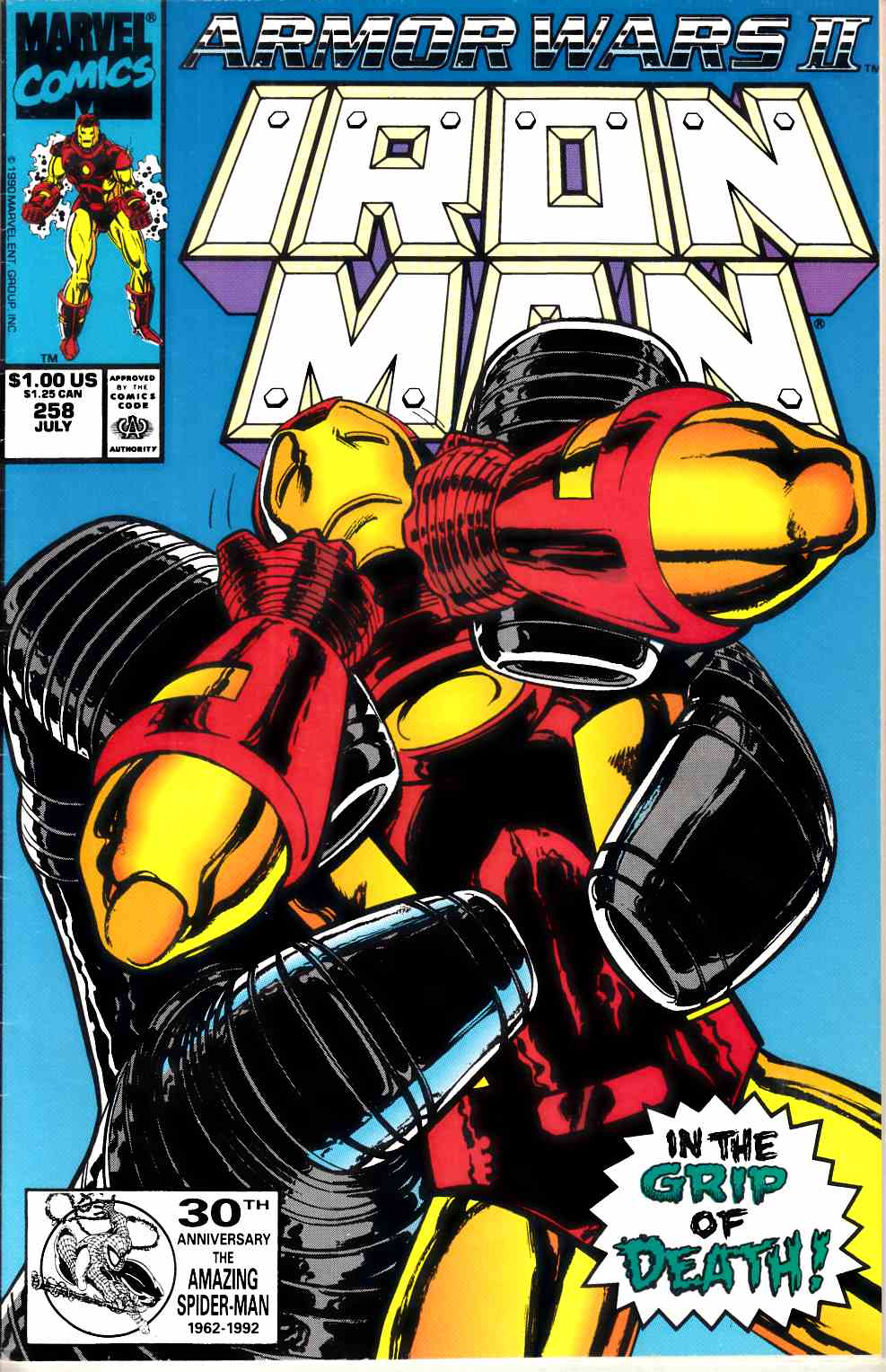 Iron Man #258 Very Fine (8.0) [Marvel Comic] LARGE