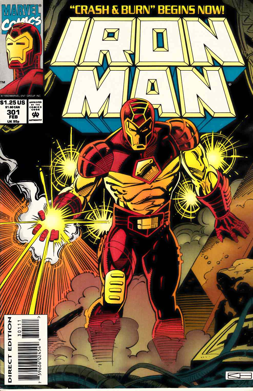 Iron Man #301 Fine (6.0) [Marvel Comic] LARGE
