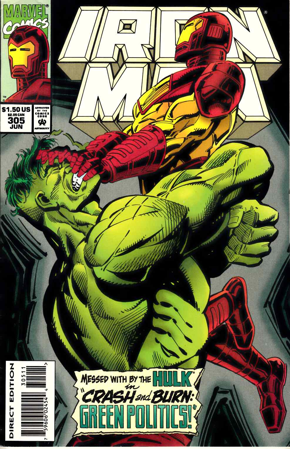 Iron Man #305 Fine (6.0) [Marvel Comic] THUMBNAIL