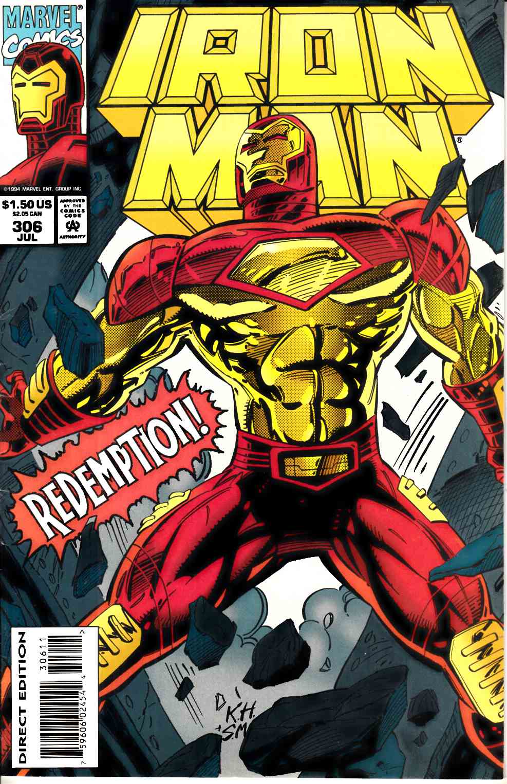 Iron Man #306 Fine (6.0) [Marvel Comic] THUMBNAIL
