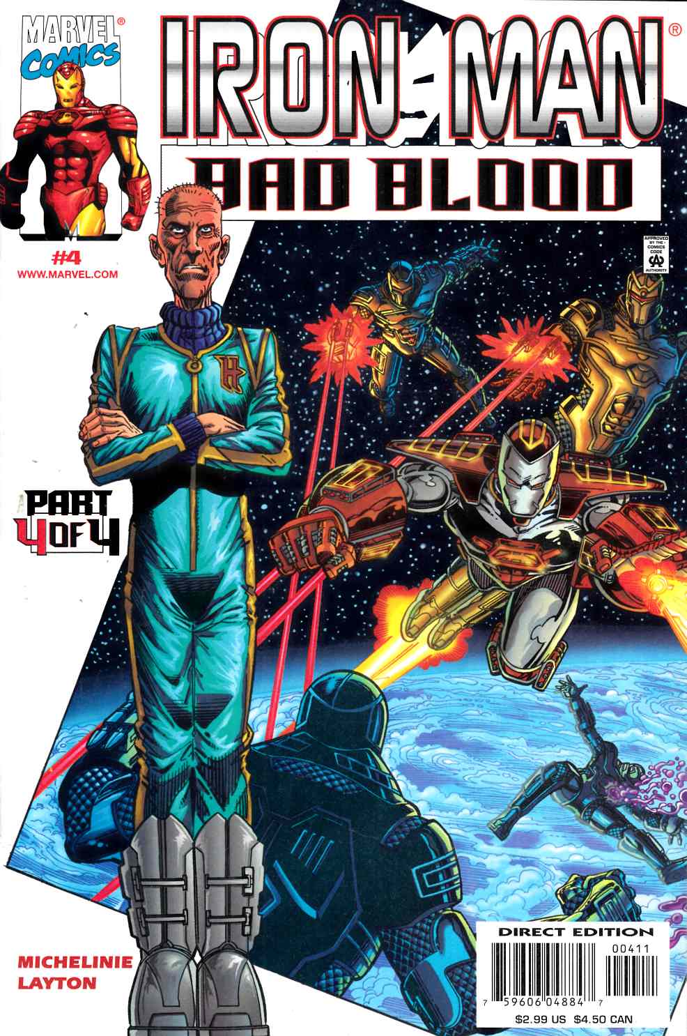 Iron Man Bad Blood #4 Near Mint (9.4) [Marvel Comic] THUMBNAIL