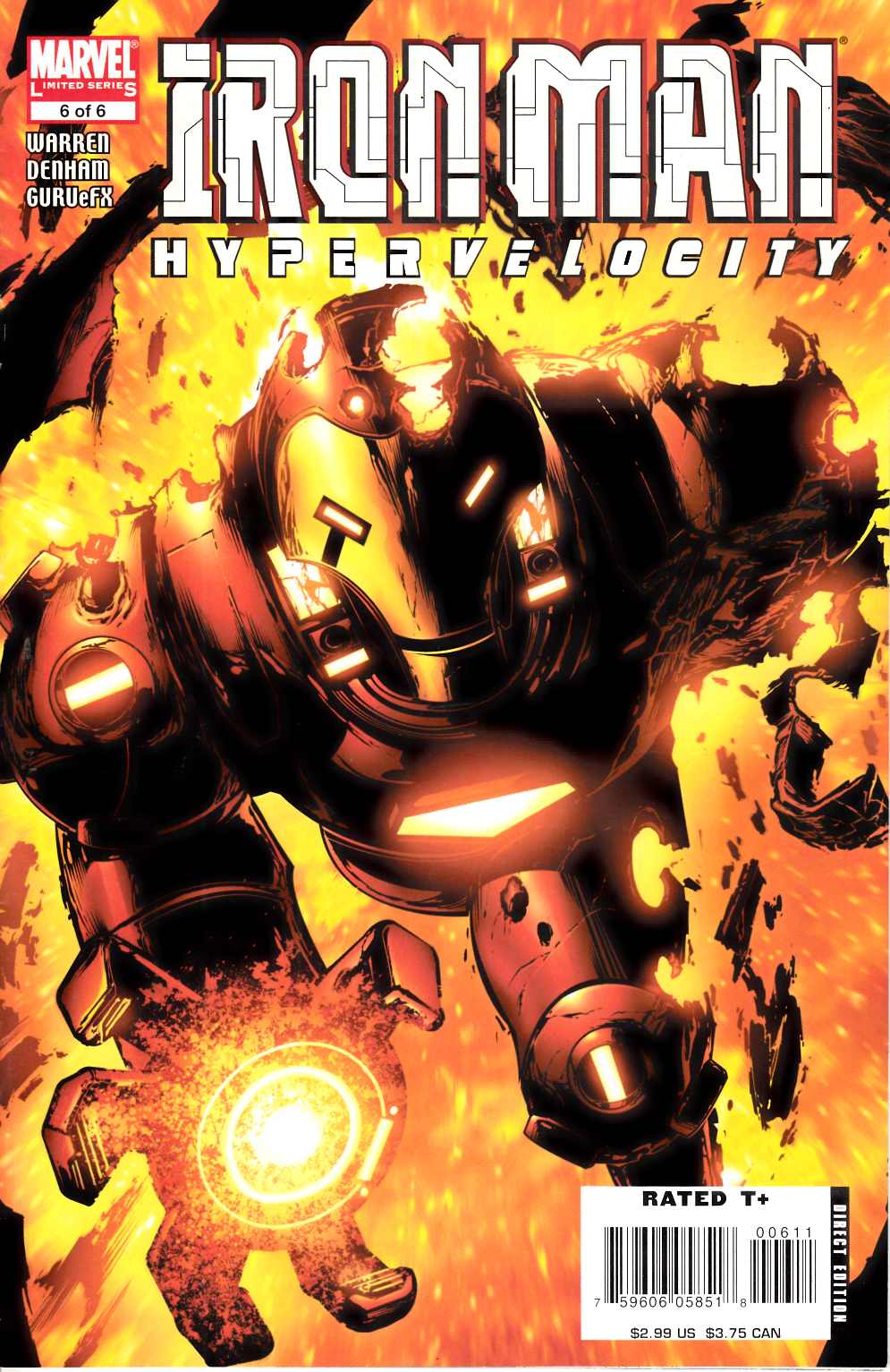 Iron Man Hypervelocity #6 Very Fine (8.0) [Marvel Comic] THUMBNAIL